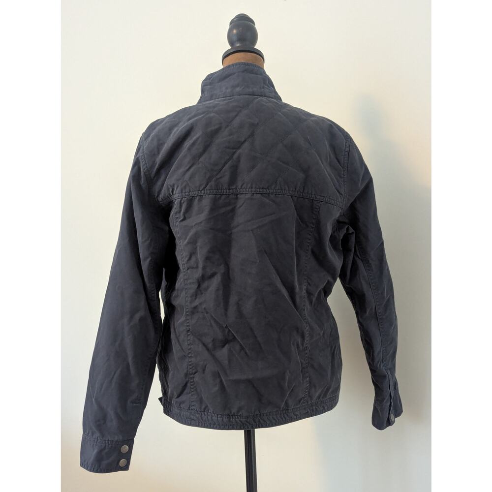 Toad & Co Kenai Quilted Chore Utility Jacket Navy Canvas Shell Wool Lining Sz L - Picture 3 of 10